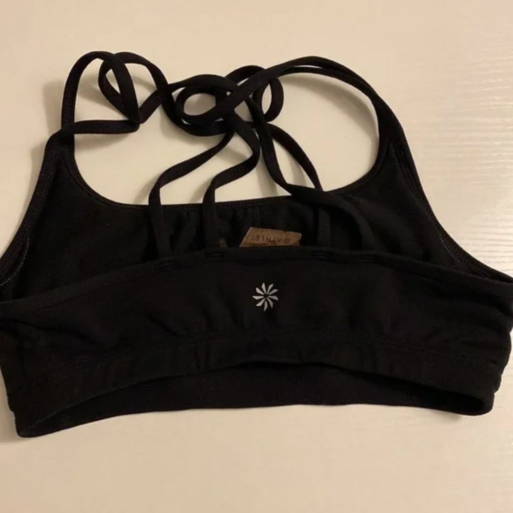 Athleta Pure Black Strappy Basic Active Sports Br… - image 6